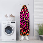 Orange And Purple Leopard Print Ironing Board Cover