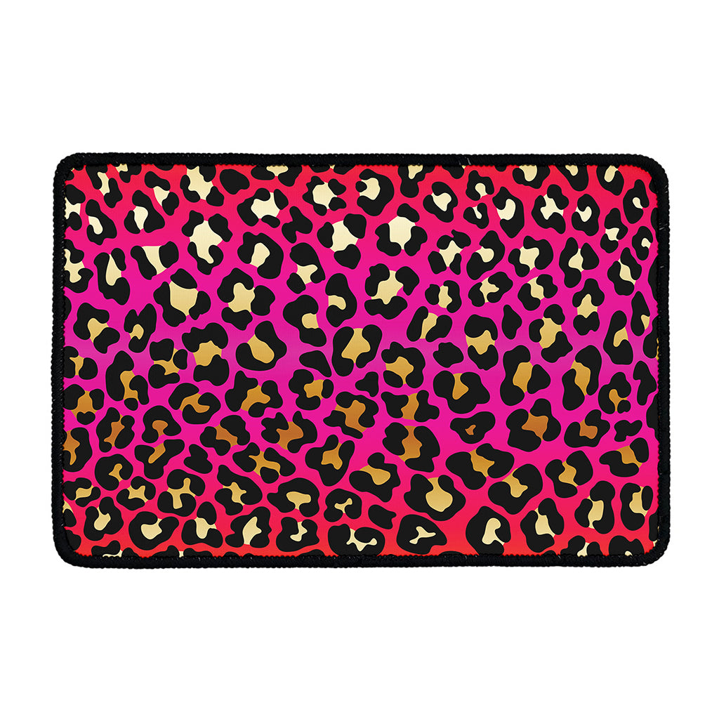 Orange And Purple Leopard Print Kitchen Mat