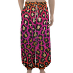 Orange And Purple Leopard Print Lantern Pants