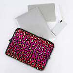 Orange And Purple Leopard Print Laptop Sleeve