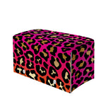 Orange And Purple Leopard Print Leather Tissue Box Cover
