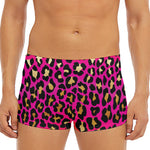 Orange And Purple Leopard Print Men's Short Boxer Briefs