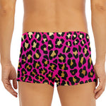 Orange And Purple Leopard Print Men's Short Boxer Briefs