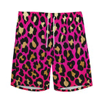 Orange And Purple Leopard Print Men's Sports Shorts