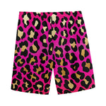 Orange And Purple Leopard Print Men's Sports Shorts