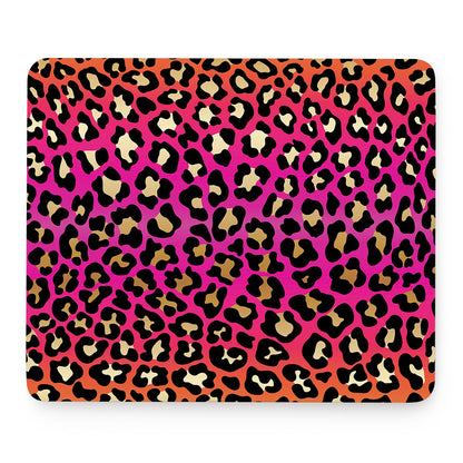 Orange And Purple Leopard Print Mouse Pad