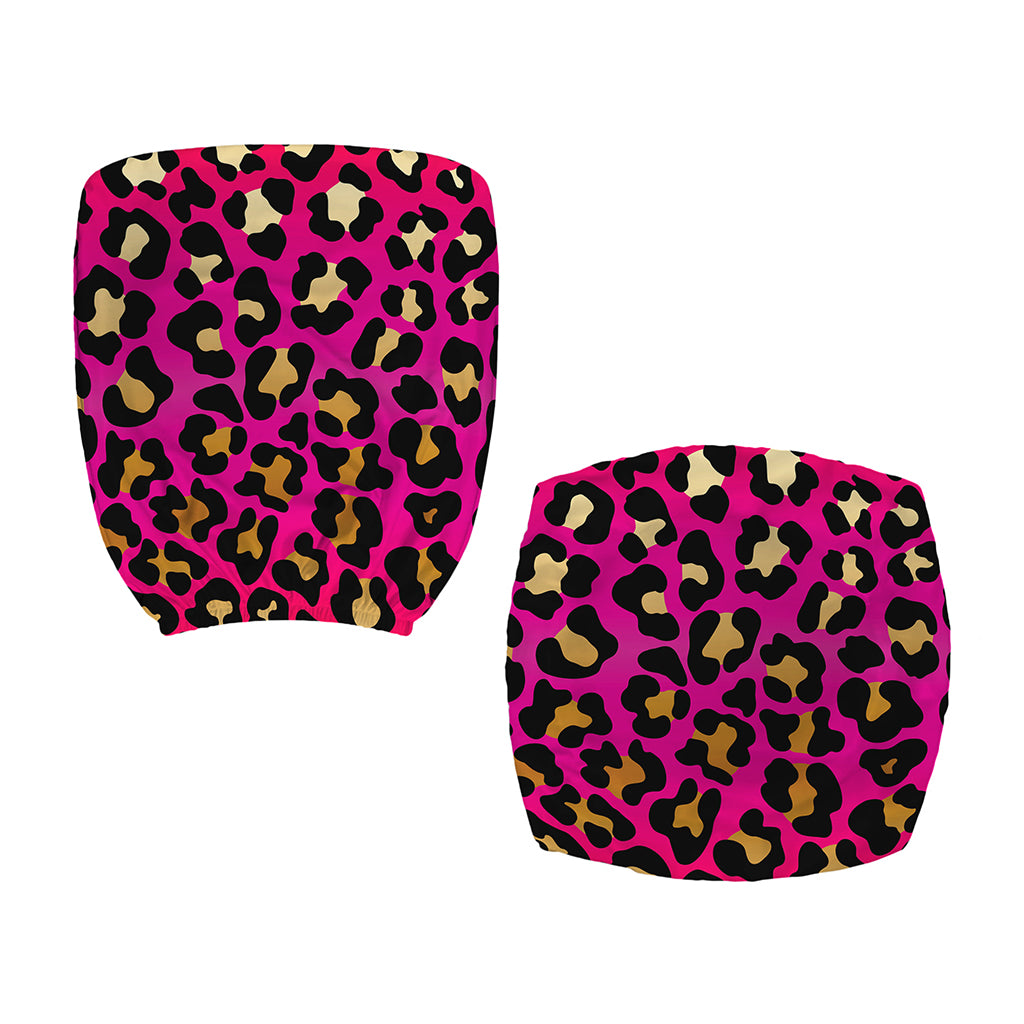 Orange And Purple Leopard Print Office Chair Cover