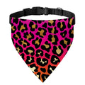 Orange And Purple Leopard Print Over The Collar Dog Bandana