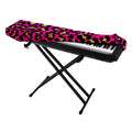 Orange And Purple Leopard Print Piano Keyboard Cover