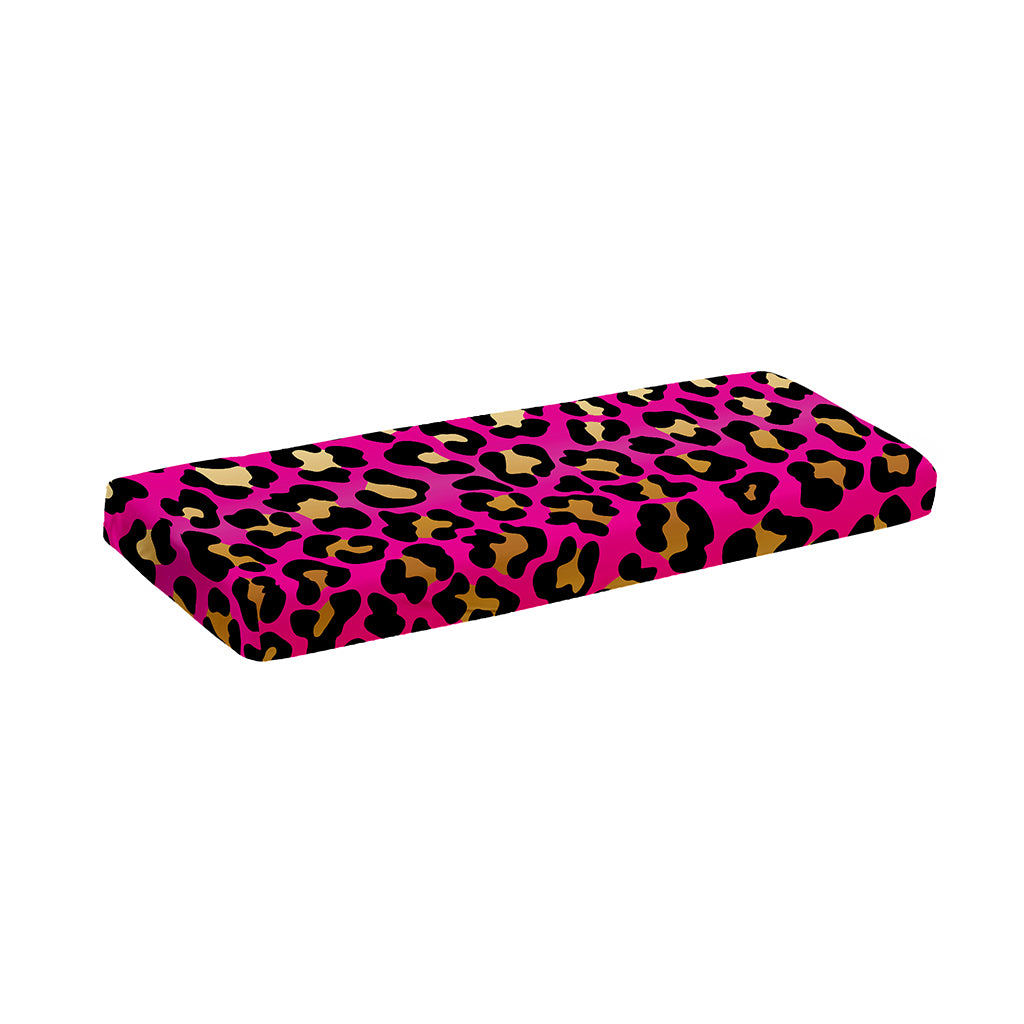 Orange And Purple Leopard Print Piano Keyboard Cover