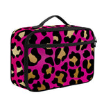 Orange And Purple Leopard Print Portable Lunch Bag