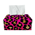 Orange And Purple Leopard Print Rectangle Tissue Box Cover