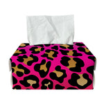 Orange And Purple Leopard Print Rectangle Tissue Box Cover