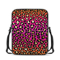 Orange And Purple Leopard Print Rectangular Crossbody Bag