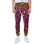 Orange And Purple Leopard Print Scuba Joggers