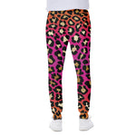 Orange And Purple Leopard Print Scuba Joggers