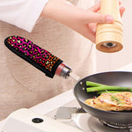 Orange And Purple Leopard Print Skillet Handle Cover
