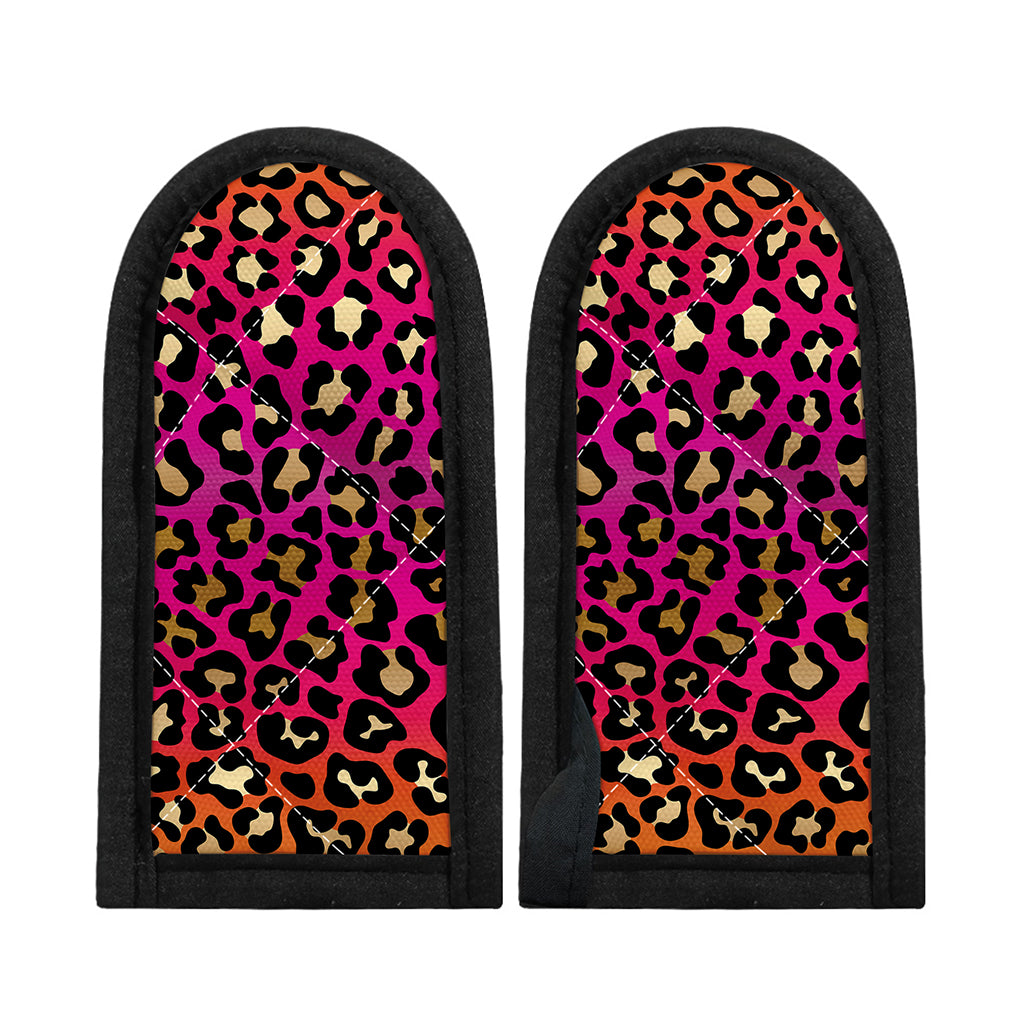 Orange And Purple Leopard Print Skillet Handle Cover
