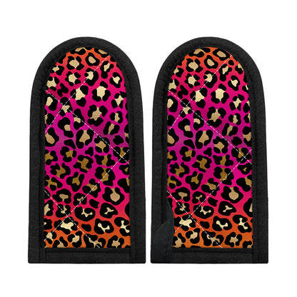 Orange And Purple Leopard Print Skillet Handle Cover
