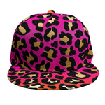 Orange And Purple Leopard Print Snapback Cap