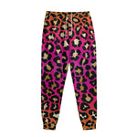 Orange And Purple Leopard Print Sweatpants