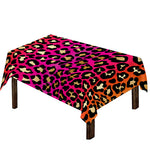 Orange And Purple Leopard Print Tablecloth