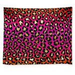 Orange And Purple Leopard Print Tapestry