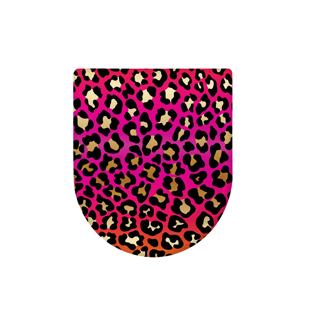 Orange And Purple Leopard Print Toilet Lid Cover