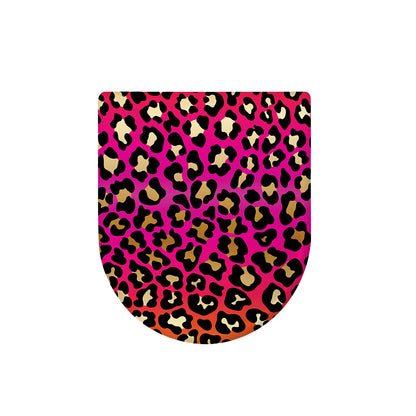 Orange And Purple Leopard Print Toilet Lid Cover