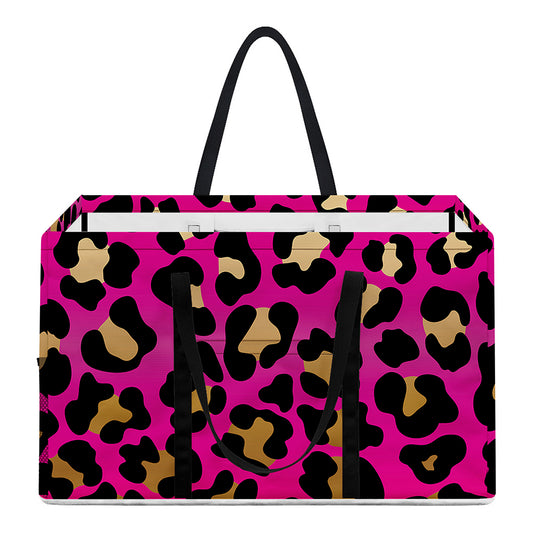 Orange And Purple Leopard Print Utility Tote Bag