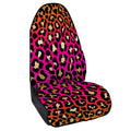 Orange And Purple Leopard Print Waterproof Car Seat Cover