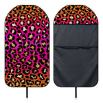 Orange And Purple Leopard Print Waterproof Car Seat Cover