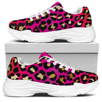 Orange And Purple Leopard Print White Chunky Shoes