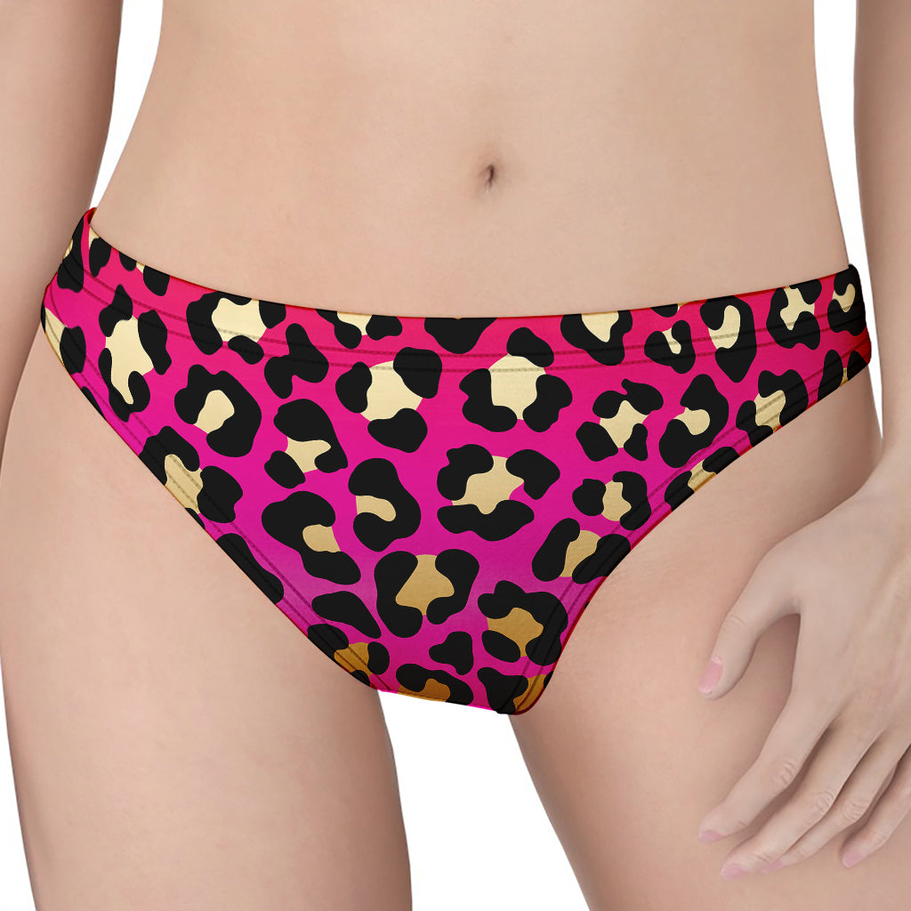 Orange And Purple Leopard Print Women's Thong