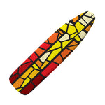 Orange And Red Stained Glass Cross Print Ironing Board Cover