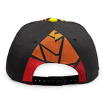 Orange And Red Stained Glass Cross Print Snapback Cap