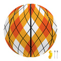 Orange And White Argyle Pattern Print Basketball