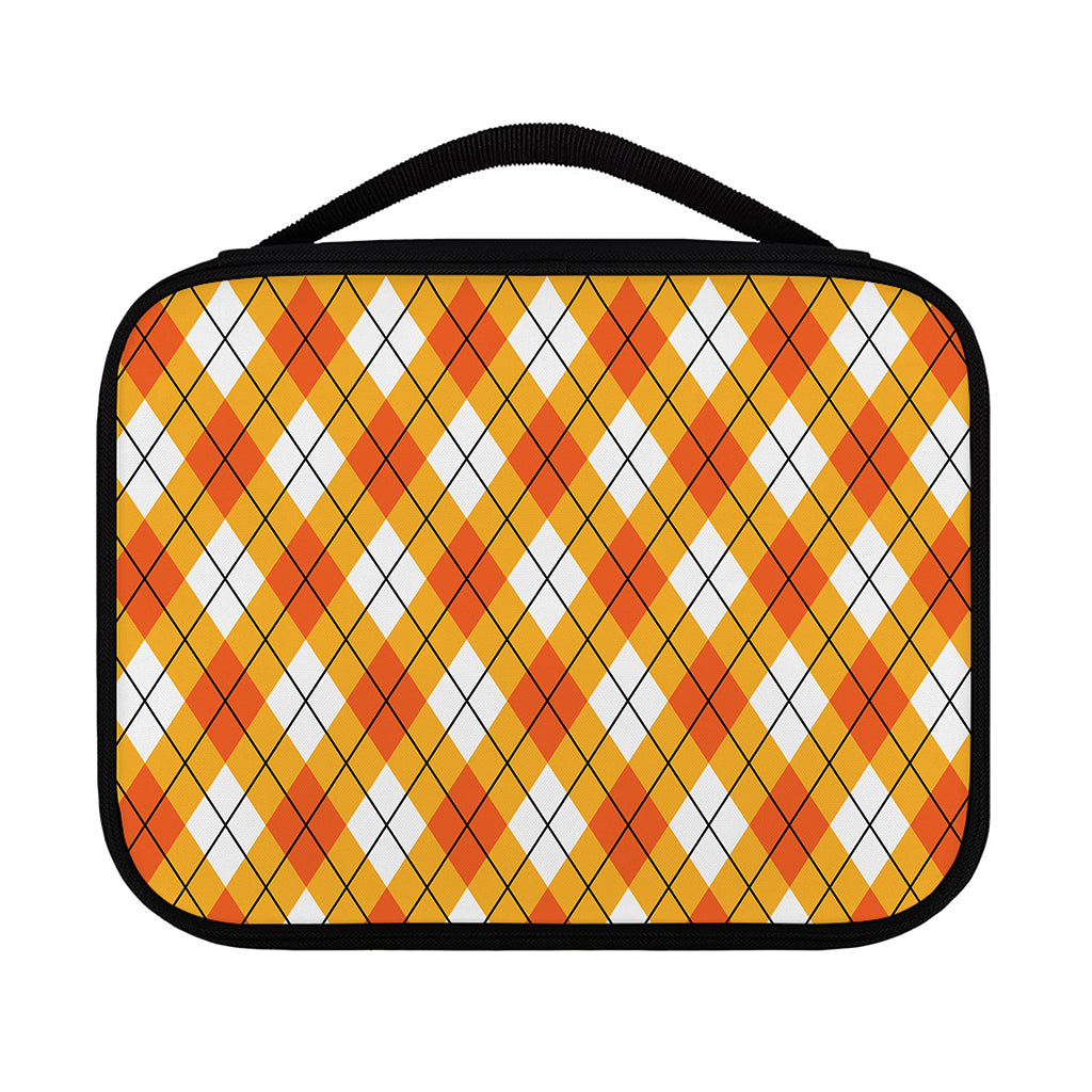 Orange And White Argyle Pattern Print Classic Bible Case