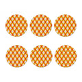 Orange And White Argyle Pattern Print Coaster Set