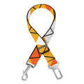 Orange And White Argyle Pattern Print Dog Seat Belt