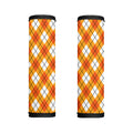 Orange And White Argyle Pattern Print Handle Covers