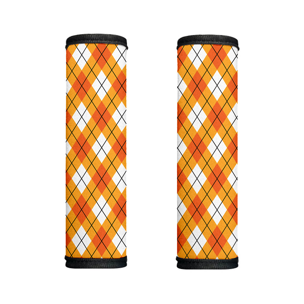 Orange And White Argyle Pattern Print Handle Covers