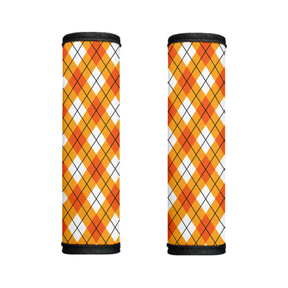 Orange And White Argyle Pattern Print Handle Covers