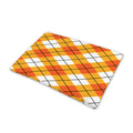Orange And White Argyle Pattern Print Pet Cooling Mat Cover