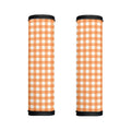 Orange And White Check Pattern Print Handle Covers