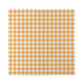 Orange And White Check Pattern Print Silk Bandana