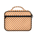 Orange And White Checkered Pattern Print Briefcase Bible Bag