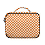 Orange And White Checkered Pattern Print Briefcase Bible Bag