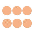 Orange And White Checkered Pattern Print Coaster Set