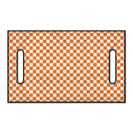 Orange And White Checkered Pattern Print Golf Cart Seat Cover